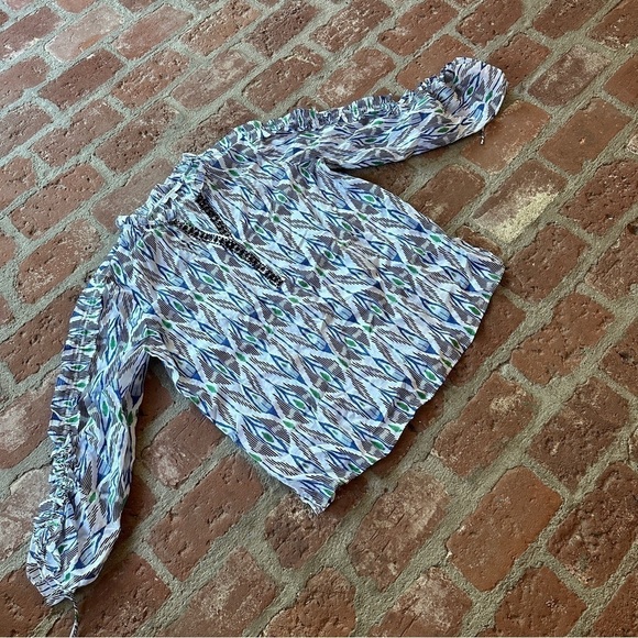 Chico’s Ikat Print Woven Top Womens 3 US XL 40th Anniversary Limited Edition - Picture 1 of 16